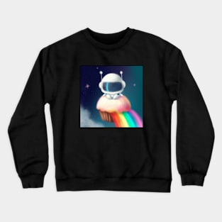 Baby Astronaut Rainbow Cupcake Crewneck Sweatshirt